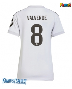 Real Madrid Federico Valverde #8 Tricou Fotbal Replică 2025-26 Femei Acasa